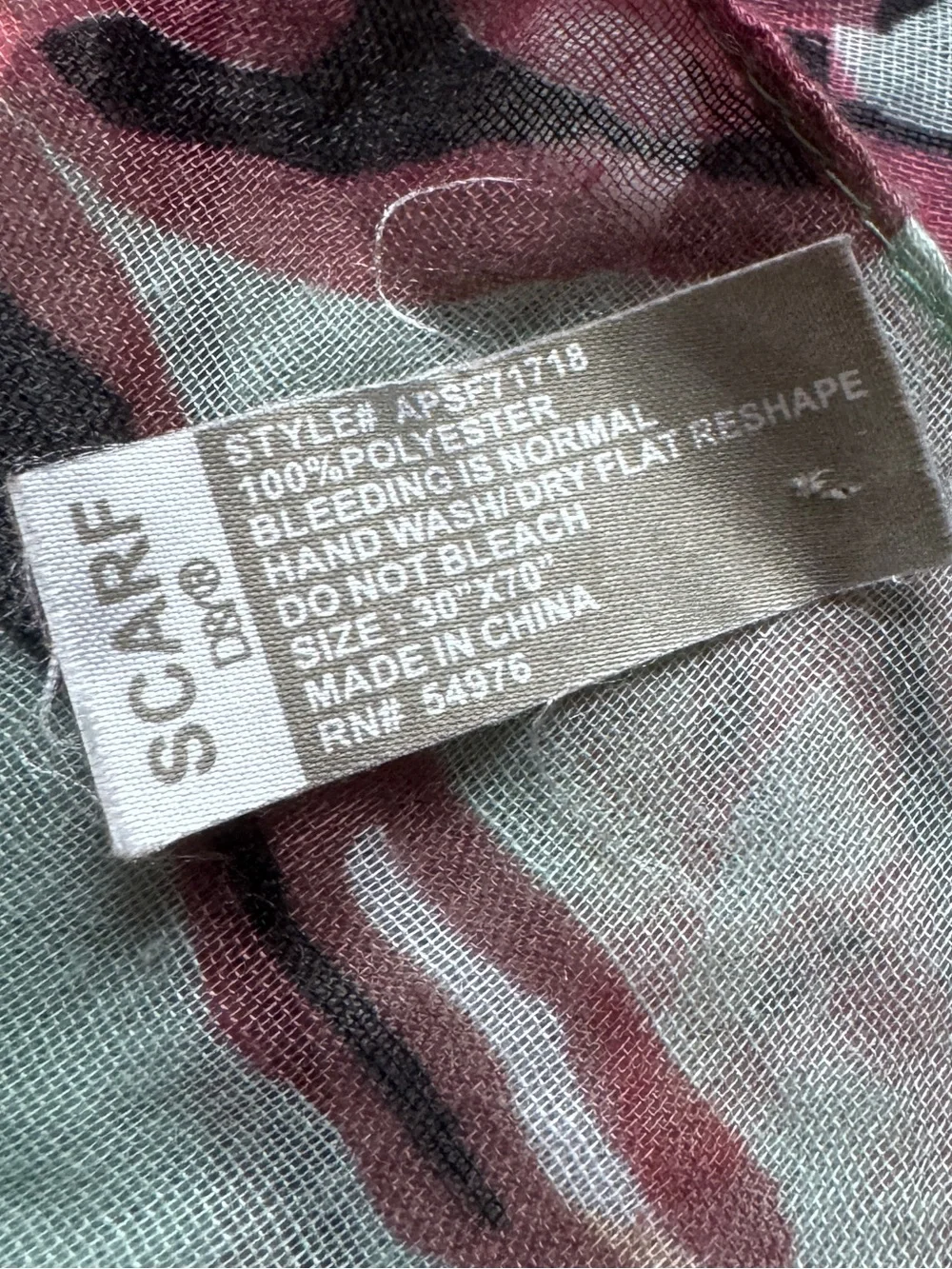 Floral Print Women's Scarf
